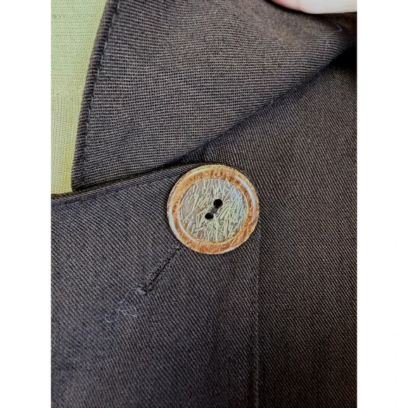 Vintage 8o's Guarantee Brown Long Wool Blend Coat LARGE #50213 Made USA - Picture 8 of 12